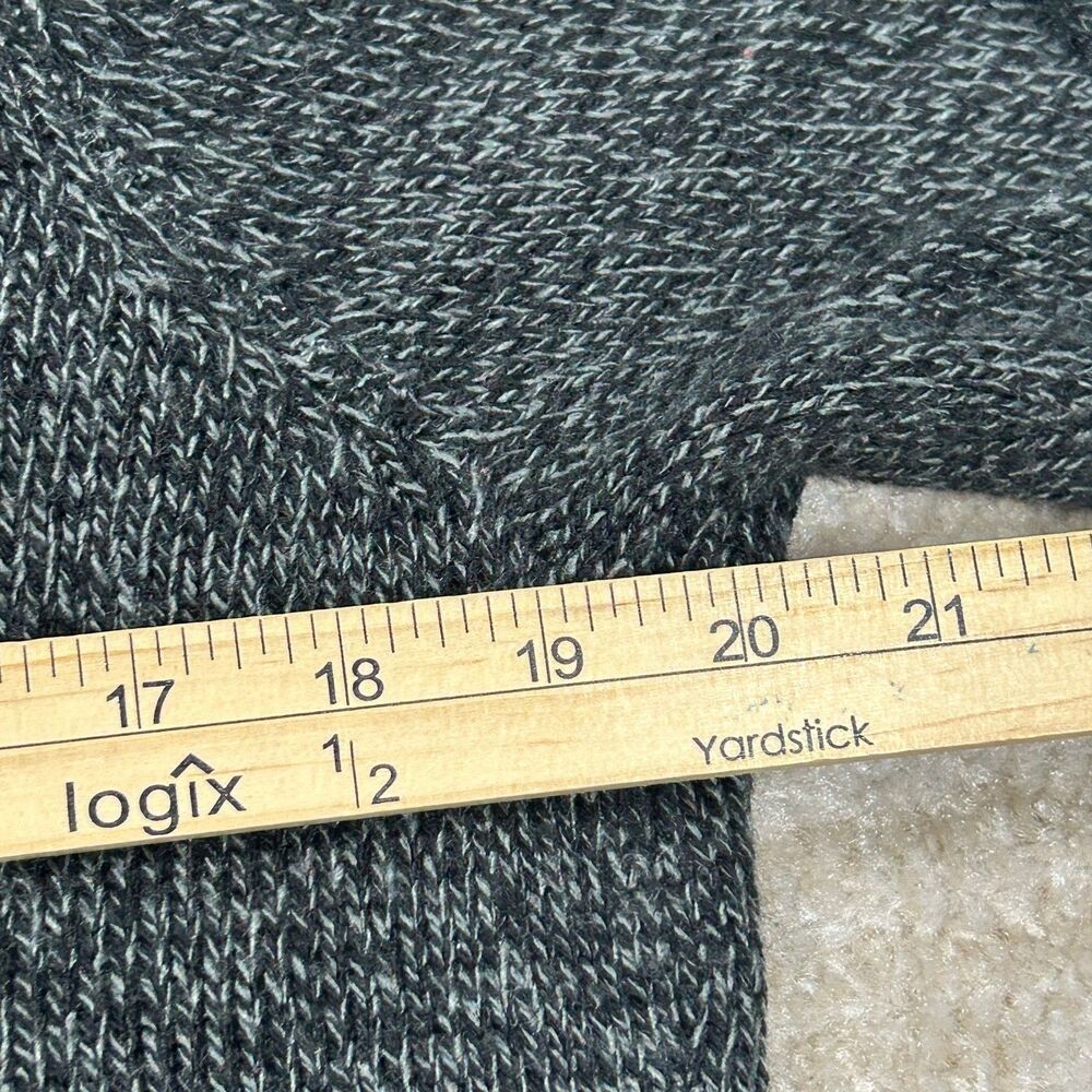 Karen Scott Cardigan Womens L Shawl Collar Open Front Knit Cozy Gray Cable Hem - Picture 9 of 9